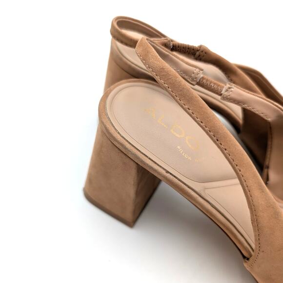 Aldo Uliana Slingback Pointed Toe Heel Pump Women's Brown Size US8 EU38.5 - Picture 10 of 13